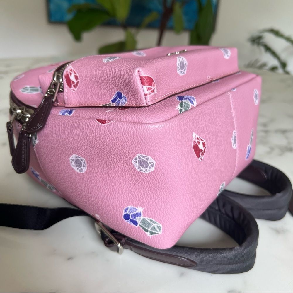 NWOT Disney X Coach Mini Charlie Backpack w/ Snow White Tulip Multi Gems F72817 - Picture 10 of 15